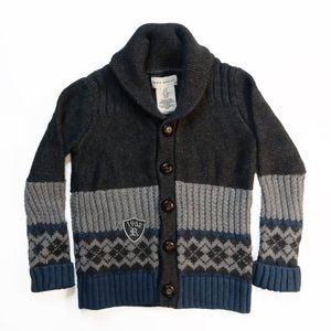 Rorie Whelan 1952 Gray And Blue Knit Cardigan Size US 2T